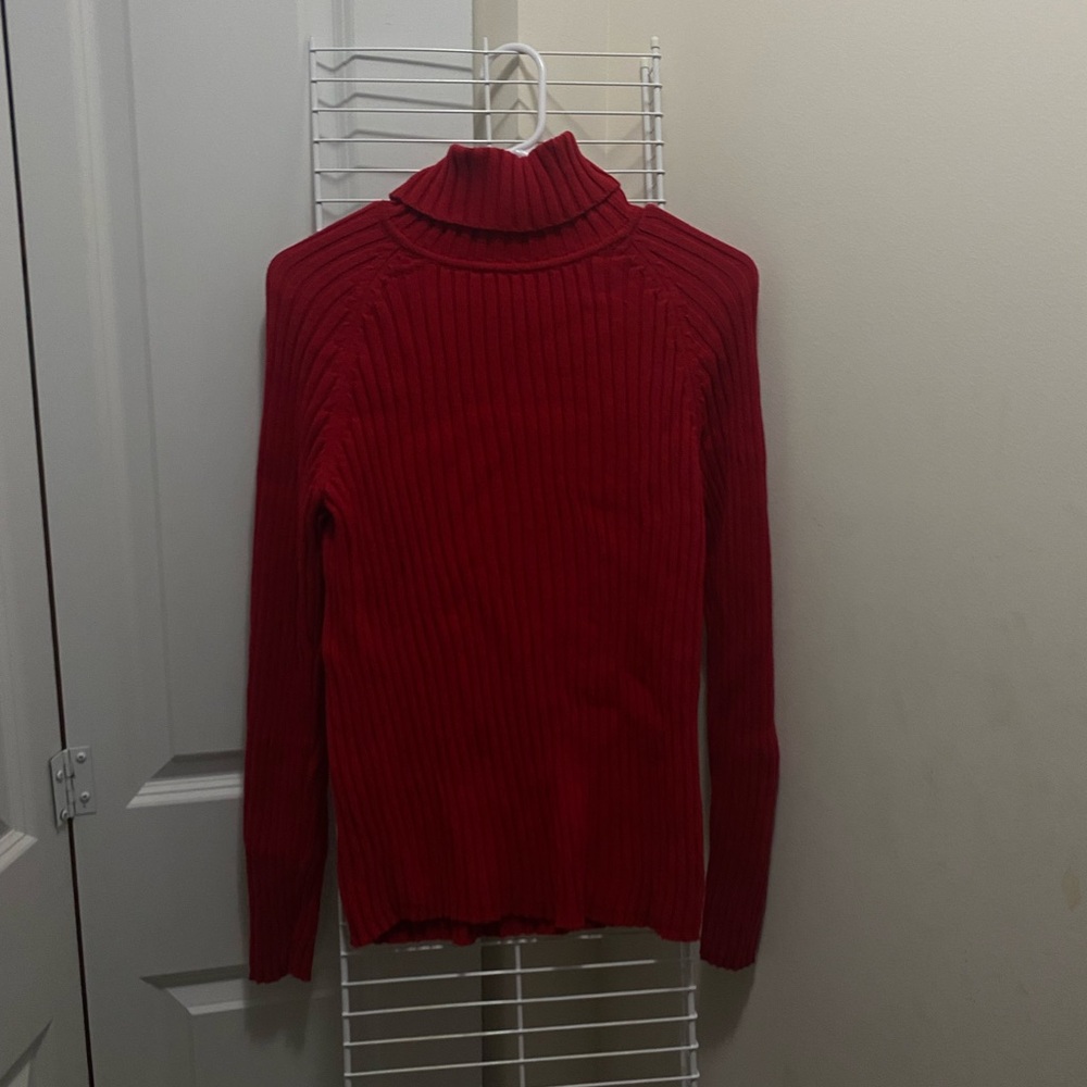New York & Company Rich Red Turtleneck Sweater